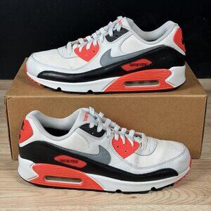 Nike Air Max 90 Gore Tex Shoes Mens 9.5 White Infrared Sneakers GTX FD5810-101